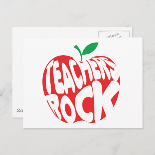 Teachers Rock Briefkaart (Voorkant / Achterkant)
