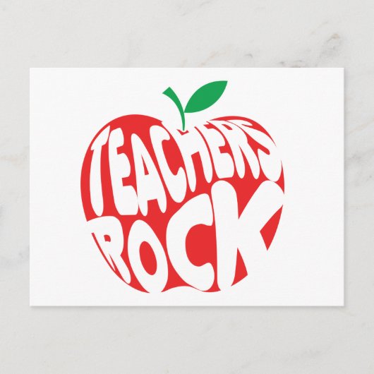 Teachers Rock Briefkaart (Voorkant)