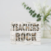 Teachers Rock Briefkaart (Staand voorkant)