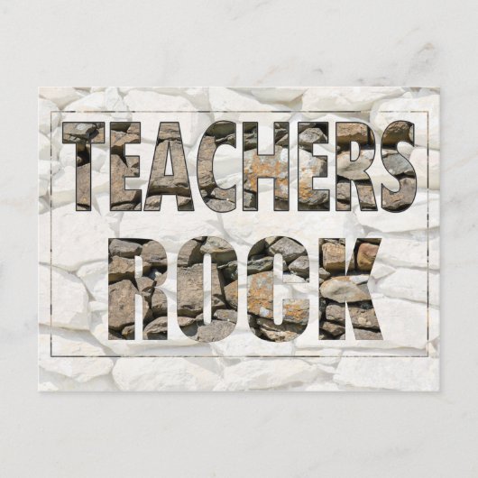 Teachers Rock Briefkaart (Voorkant)
