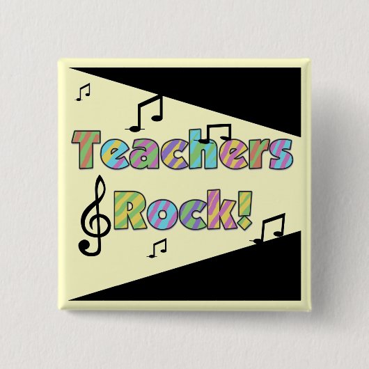Teachers Rock Tshirts en Gifts Vierkante Button 5,1 Cm (Voorkant)