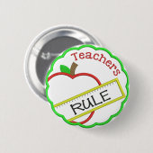 Teachers Rule Ronde Button 5,7 Cm (Voorkant /achterkant)