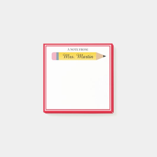 Teacher's Sticky Note Gift: een notitie van de ler (Voorkant)