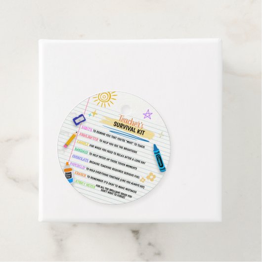 Teacher's Survival Kit Terug naar school Bedankjes Labels (In situ)