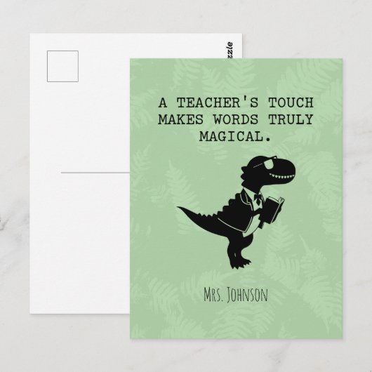 Teacher's Touch Makes Words Truly Magical Briefkaart (Voorkant / Achterkant)
