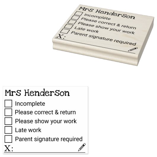 TEACHERS WAARMEE NOTA'S WORDEN GEWAARMERKT, RUBBER RUBBERSTEMPEL (Gestempeld)