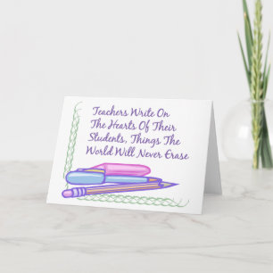 Teachers Write On The Hearts Of Their Studentens. Kaart