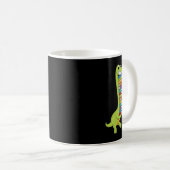 Teachersaurus Dinosaur Teacher Shirt Dino Reading Koffiemok (Voorkant rechts)
