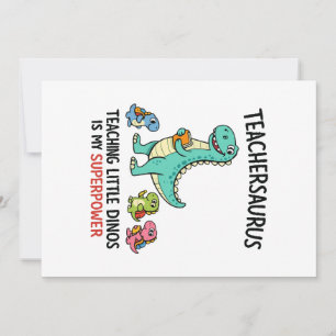 Teachersaurus leraar humor met kleine dinosauriërs kaart