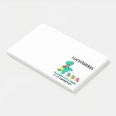 Teachersaurus leraar humor met kleine dinosauriërs post-it® notes (Schuin)