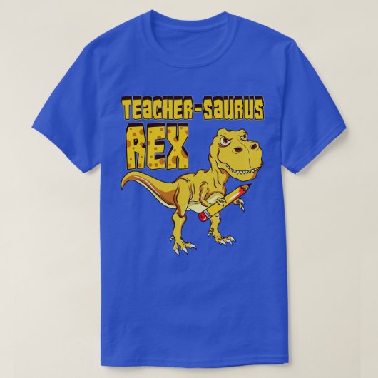 Teachersaurus Rex dinosaurusliefhebber T-shirt (Design voorkant)