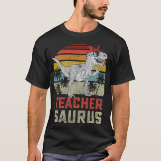 Teachersaurus T Rex Dinosaur Teacher Saurus Family T-shirt