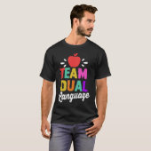 Teacherschool voor twee talen t-shirt (Voorkant volledig)