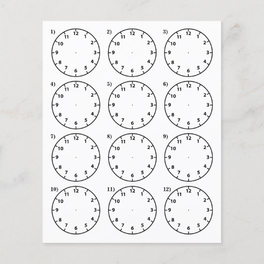 Teachers's Teaching Aid Vertel de tijd Flyer (Achterkant)