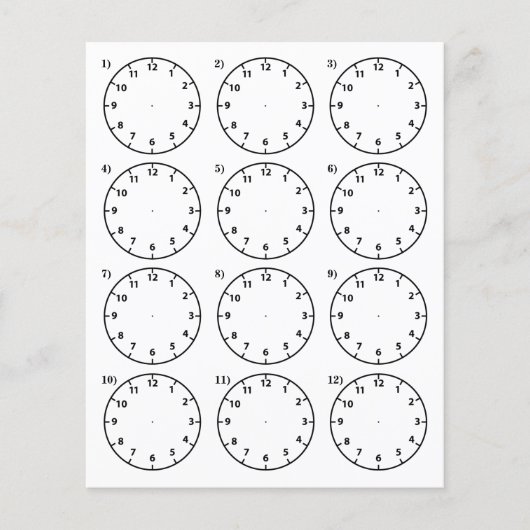 Teachers's Teaching Aid Vertel de tijd Flyer (Voorkant)