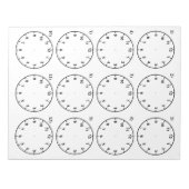 Teachers's Teaching Aid Vertel de tijd Notitieblok (Voorkant)