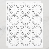 Teachers's Teaching Aid Vertel de tijdwerkbladen (Voorkant / Achterkant)