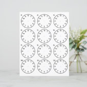 Teachers's Teaching Aid Vertel de tijdwerkbladen (Staand voorkant)