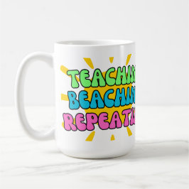 Teachin', Beachin', Repeatin' met zonneschijn Koffiemok