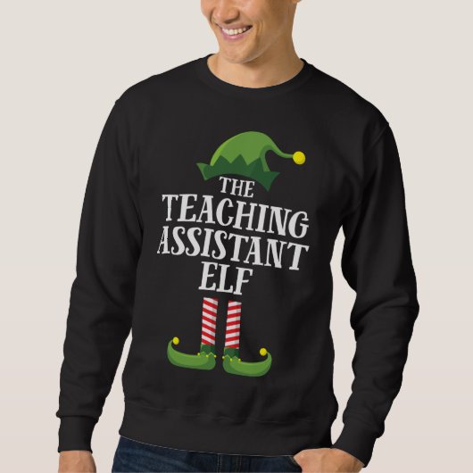 Teaching Assistent Elf Matching Familie Kerstmis P Trui (Voorkant)