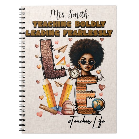 Teaching Boldly Custom Teacher Journal Notitieboek (Voorkant)