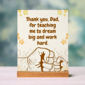 Teaching Dad-Inspirational Fathers Day Quote Acryl Bord (Neutraal)