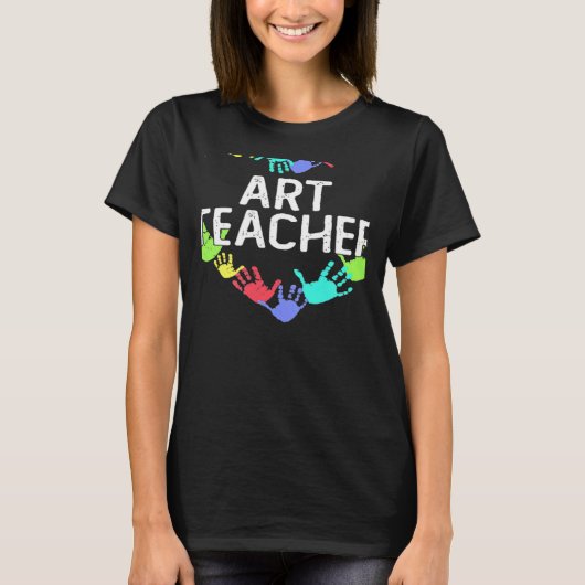 Teaching Future Artists Retro Teacher Back to scho T-shirt (Voorkant)