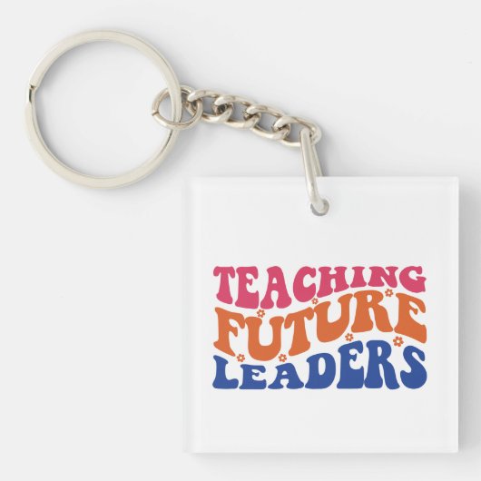 Teaching Future Leaders Wordart Sleutelhanger (voorkant)
