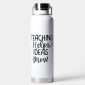 'Teaching Helps Ideas Grow' Teacher Appreciation  Waterfles (Achterkant)