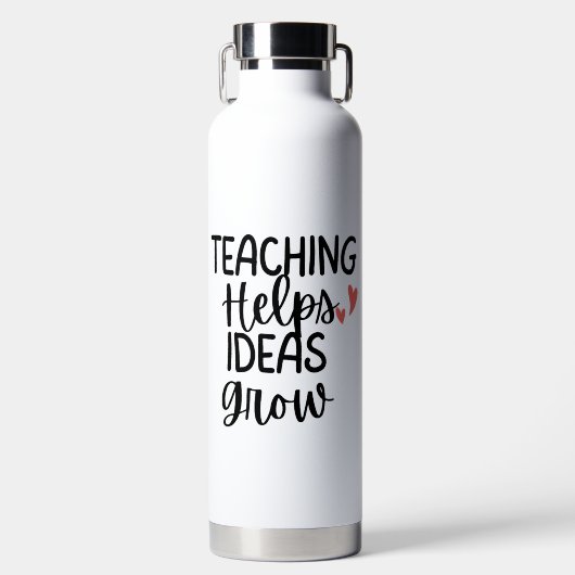 'Teaching Helps Ideas Grow' Teacher Appreciation  Waterfles (Voorkant)