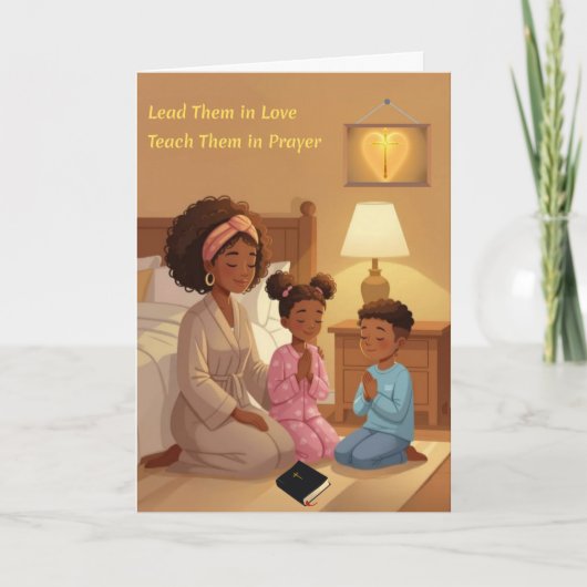 Teaching in Prayer Greeting Card Feestdagen Kaart (Voorkant)