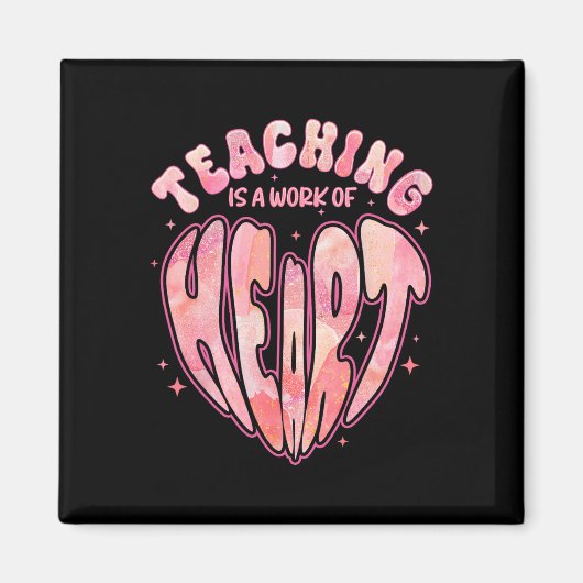 Teaching Is A Work Of Heart Cute Valentine  Magneet (Voorkant)