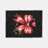 Teaching Is A Work Of Heart Pencil Bow Teacher Val Fleece Deken (Voorkant (Horizontaal))