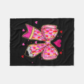 Teaching Is A Work Of Heart Pencil Bow Teacher Val Fleece Deken (Voorkant (Horizontaal))