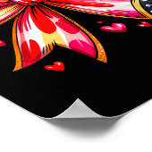 Teaching Is A Work Of Heart Pencil Bow Teacher Val Poster (Hoek)