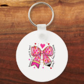 Teaching Is A Work Of Heart Pencil Bow Teacher Val Sleutelhanger (Voorkant)