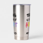 Teaching is a Work of Heart Personalized Geïsoleerde Drinkbeker (Links)