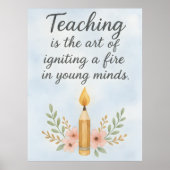 Teaching is the art of igniting  poster (Voorkant)