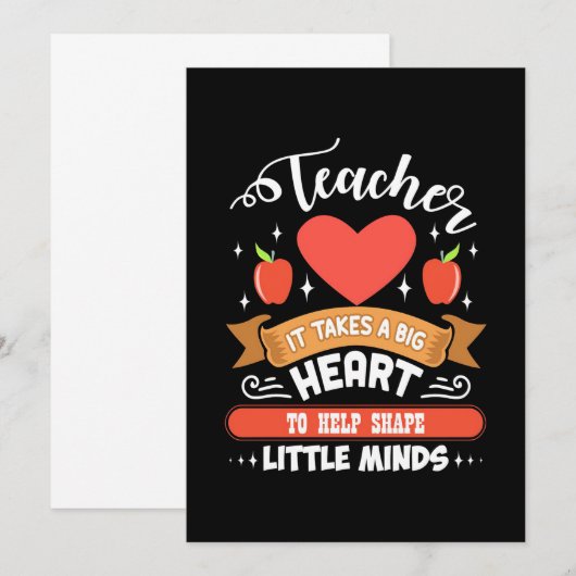 Teaching It Takes A Big Heart Kaart (Voorkant / Achterkant)