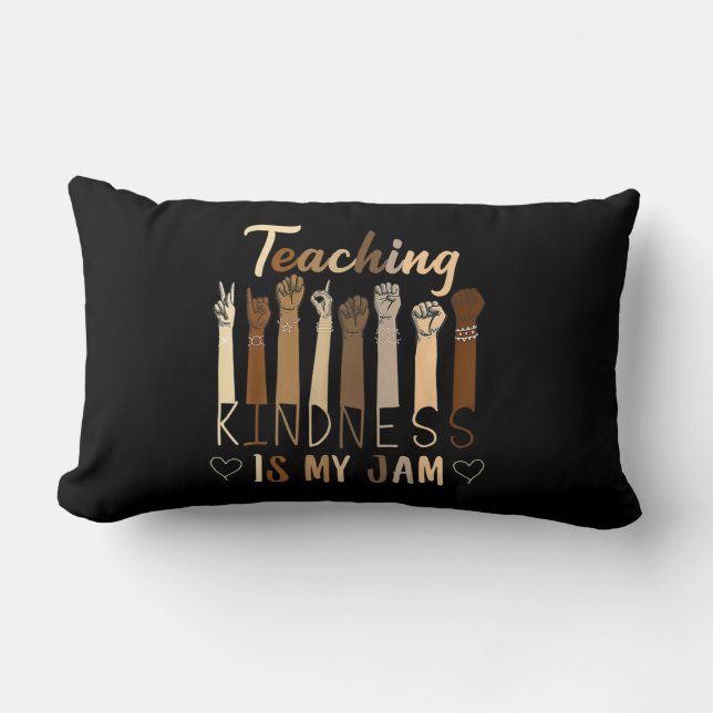 Teaching Kindness Is My Jam Autism Awareness T-Shi Kussen (Voorkant)