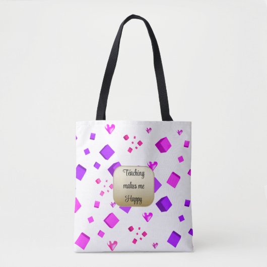 Teaching Makes Me Happy Tote Tas (Voorkant)