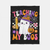 Teaching My Boos Ghost Teacher Cute Pencil Hallowe Fleece Deken (Voorkant)