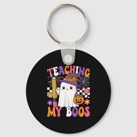 Teaching My Boos Ghost Teacher Cute Pencil Hallowe Sleutelhanger (Voorkant)