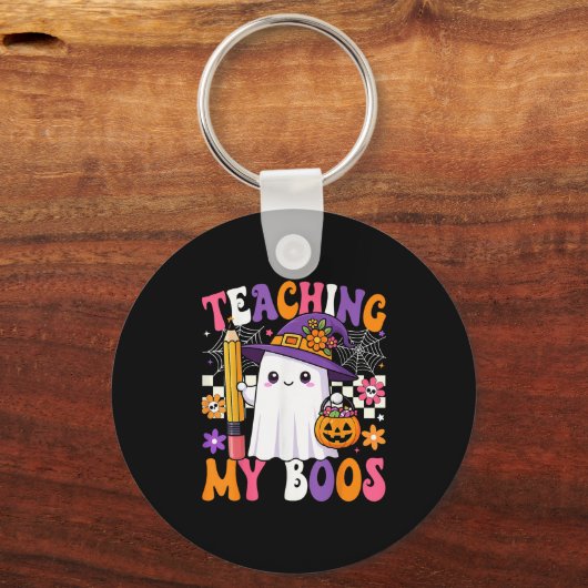 Teaching My Boos Ghost Teacher Cute Pencil Hallowe Sleutelhanger (Voorkant)