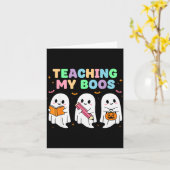 Teaching My Boos Soky Teacher Women Cute Ghost  Kaart (Gele Bloem)