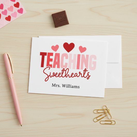 Teaching Sweethearts Custom Teacher Valentine  Kaart