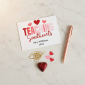 Teaching Sweethearts Customizable Class Valentine  Kaart