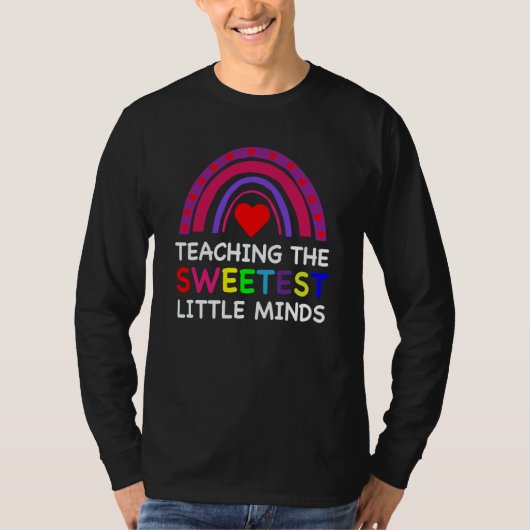 Teaching The Sweetest Little Minds Teacher Valenti T-shirt (Voorkant)