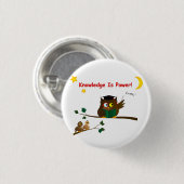 Teaching Wise Owl Ronde Button 3,2 Cm (Voorkant /achterkant)