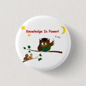 Teaching Wise Owl Ronde Button 3,2 Cm (Voorkant)